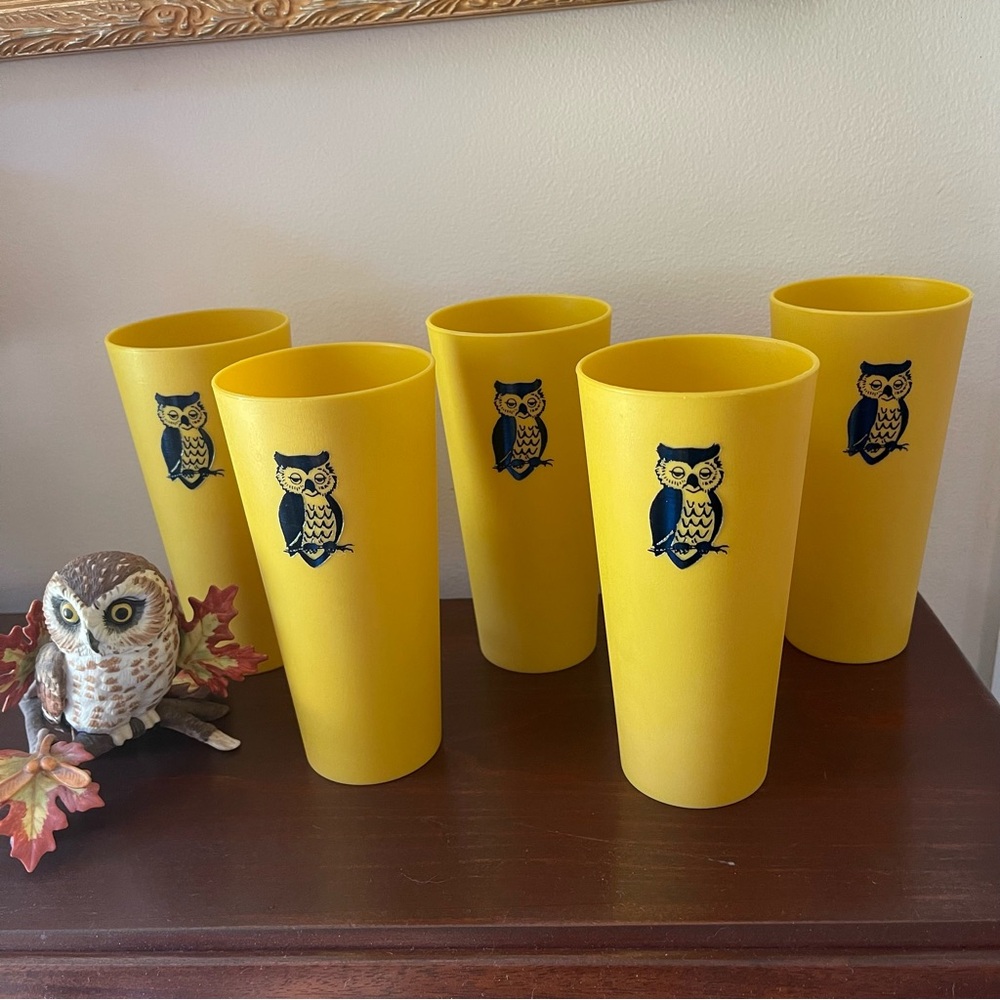 Nasco Vintage Owl Tumblers Gold 5